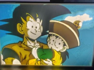 Goku and Gohan litophane