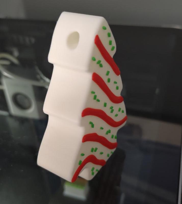 Little Debbie Christmas Tree Cake Ornament w/Hole