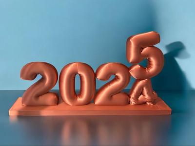 New Year inflatable 2025 text
