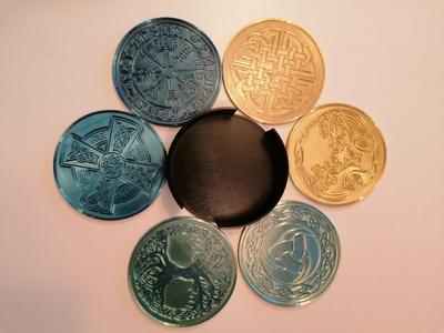 CELTIC COASTER SET, VIKING, PAGAN - COMMERCIAL LICENSE