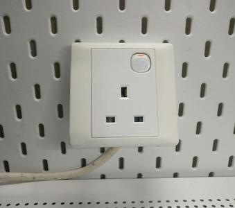 Power Socket Wall Plate Mount for IKEA Skadis Pegboard