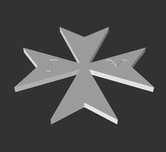 Custom Monogrammed Maltese Cross