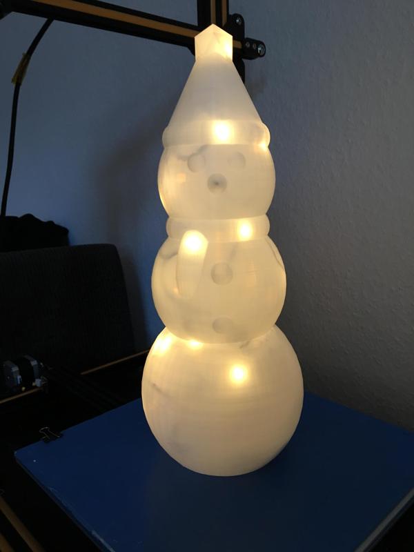 Snowman glowing
