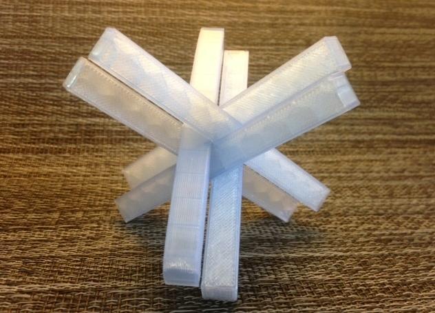 Six-piece bar puzzle