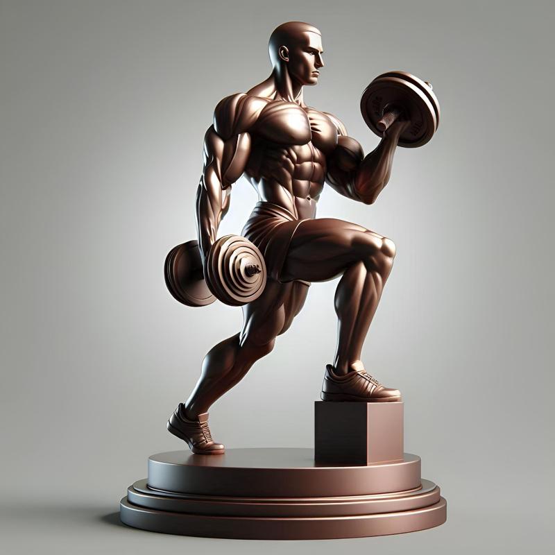 Muscular Figure Lifting Dumbbell