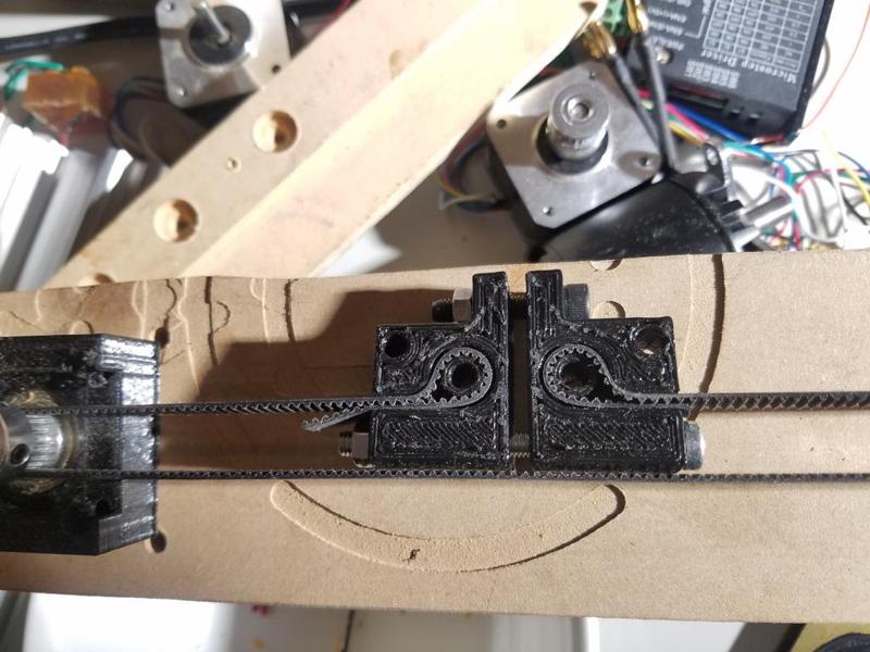 gt2 belt clamp and tensioner