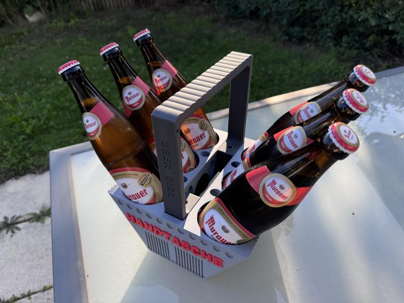 Beer holder - 3D printable engine block design for 6 beer bottles