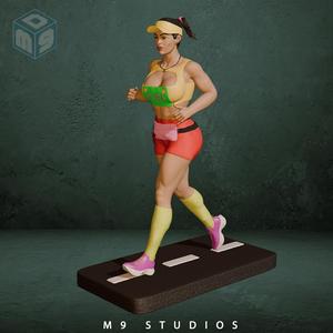 Woman Running on the street - Runner woman