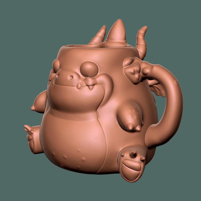 decorative cute dragon mug-pot