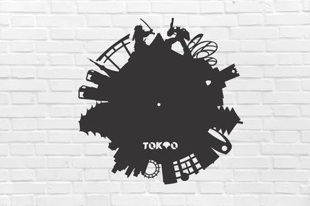 WALL CLOCK tokyo asian japan home
