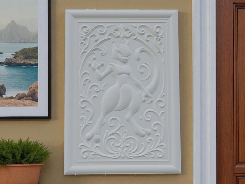 Mewtwo 3D Sculpture Burst
