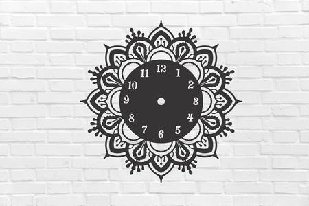WALL CLOCK Mandala Floral Wall Art Ganesh Ganesha Lotus Flower of Life Yoga Buddha Geometric Ornament