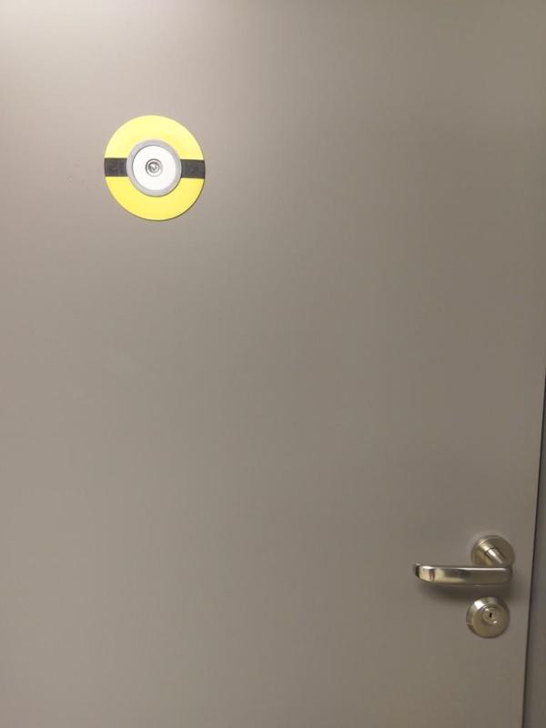 Minion door spyhole cover