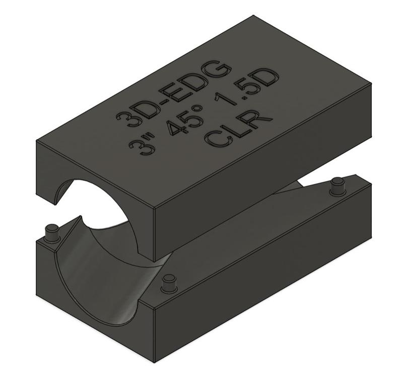 3" MANDREL BEND 45 Degree X PIPE JIG