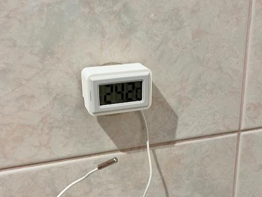 Thermometer with probe holder – wall mount