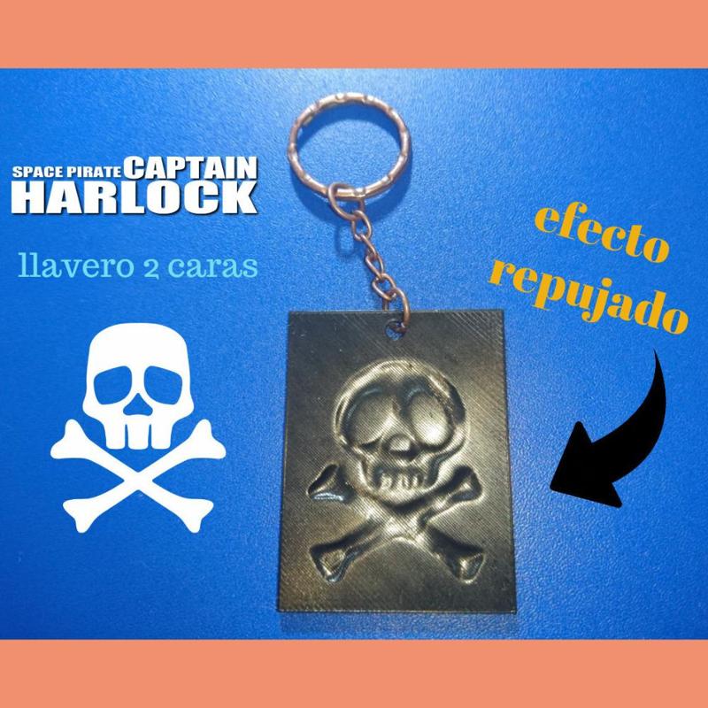 Llavero Capitan Harlock (EFECTO REPUJADO)