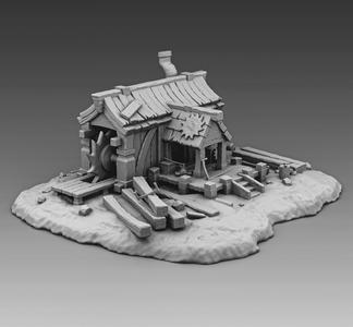 Middleages stylized - sawmill