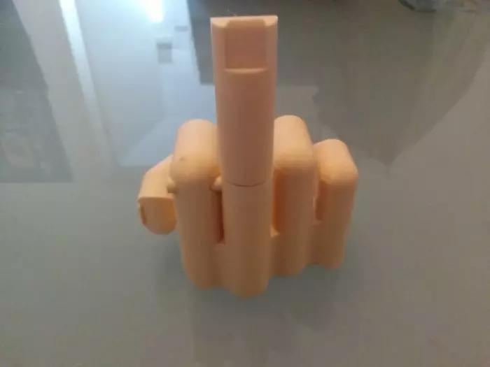 Middle Finger snap on    Stinkefinger