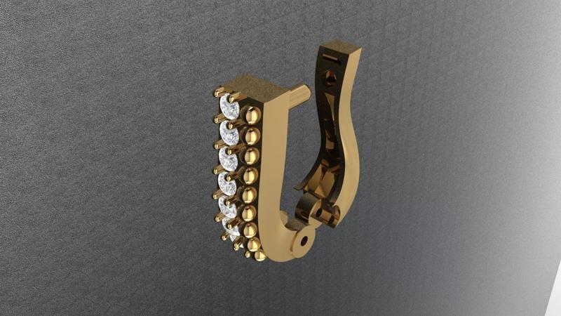 Classic Diamond Huggie Hoop Earring