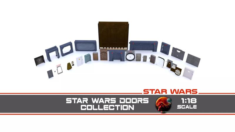 Star Wars Doors collection 1-18 scale Kenner Hasbro