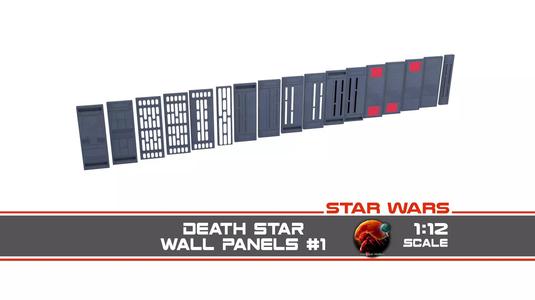 Death Star Wall Panel - 1 - 1-12 scale Blackseries 3D Model Collection