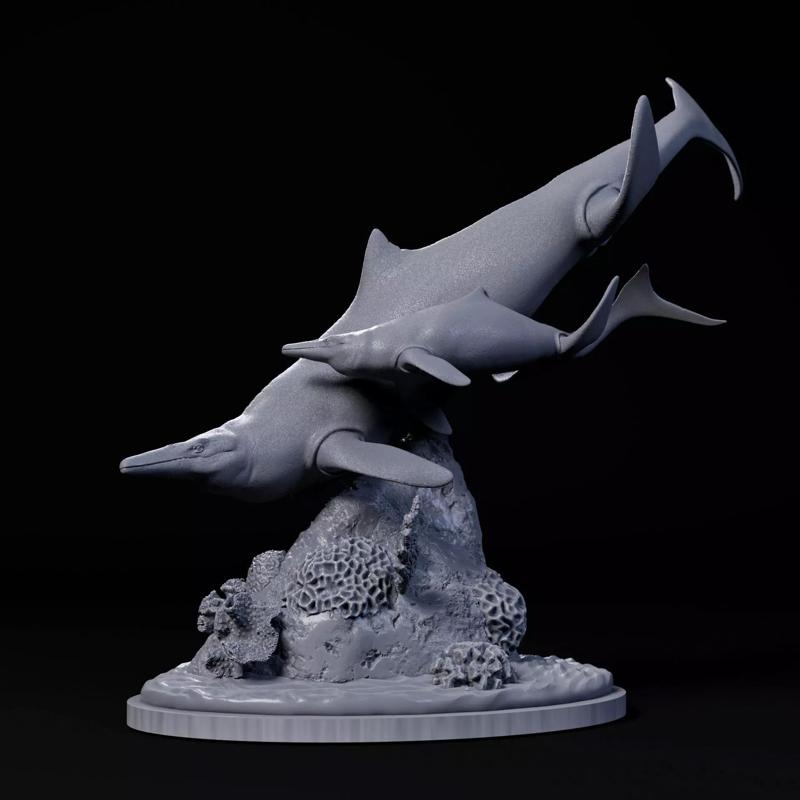 Megapterygius wakayamaensis mother and calf 1-35 scale