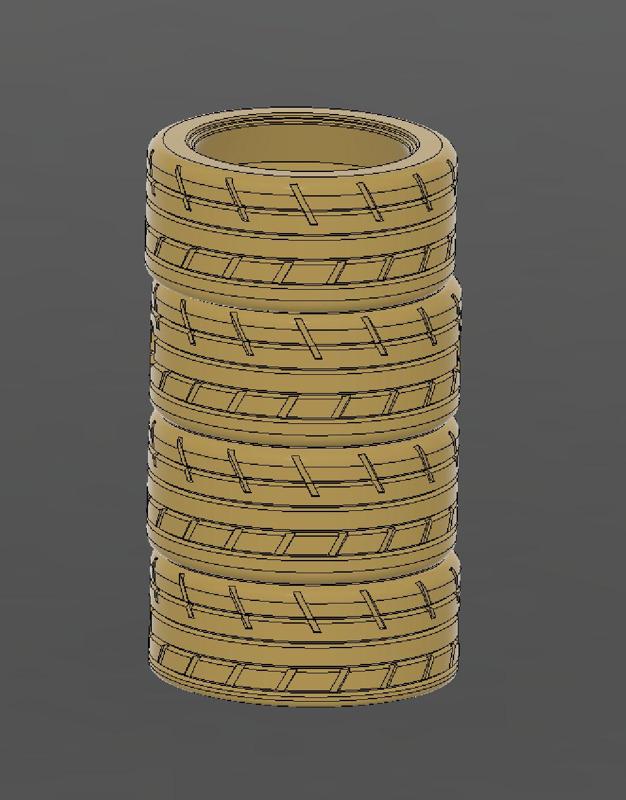 Race track - tyre barrier 1/24