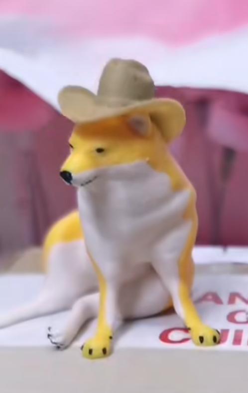 Cheems Cowboy Cowboy figure or keychain