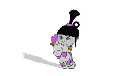 Agnes My Favorite Villain Key Chain - Agnes Despicable Me Keychain