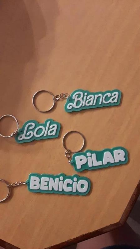 Name key ring with letter M