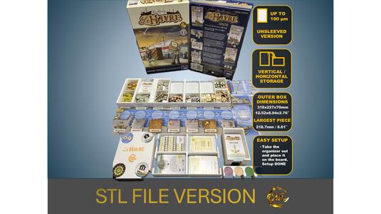 Le Havre Board Game Organizer | Insert | Premium Storage Solution - UNSLEEVED Version - STL file for 3D Printing