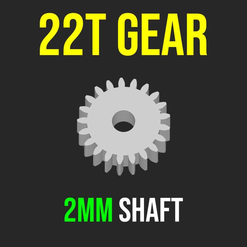 GEAR PINION 22T 2MM SHAFT BRUSHED MOTOR 370 RC CAR CRAWLER