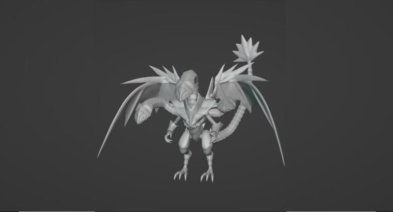 Yugioh Trishula Dragon of the Ice Barrier 3d print model stl DDM