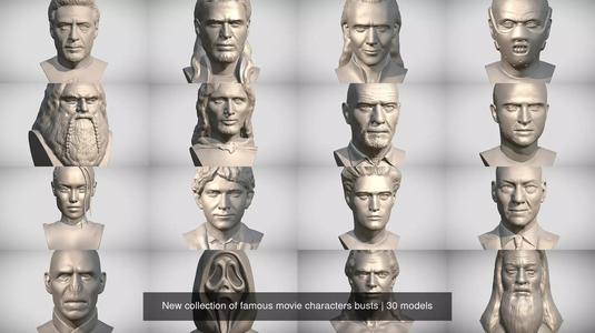 New collection of famous movie characters busts