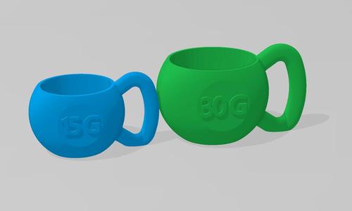 Kettlebell creatine scoop 30g y 15g