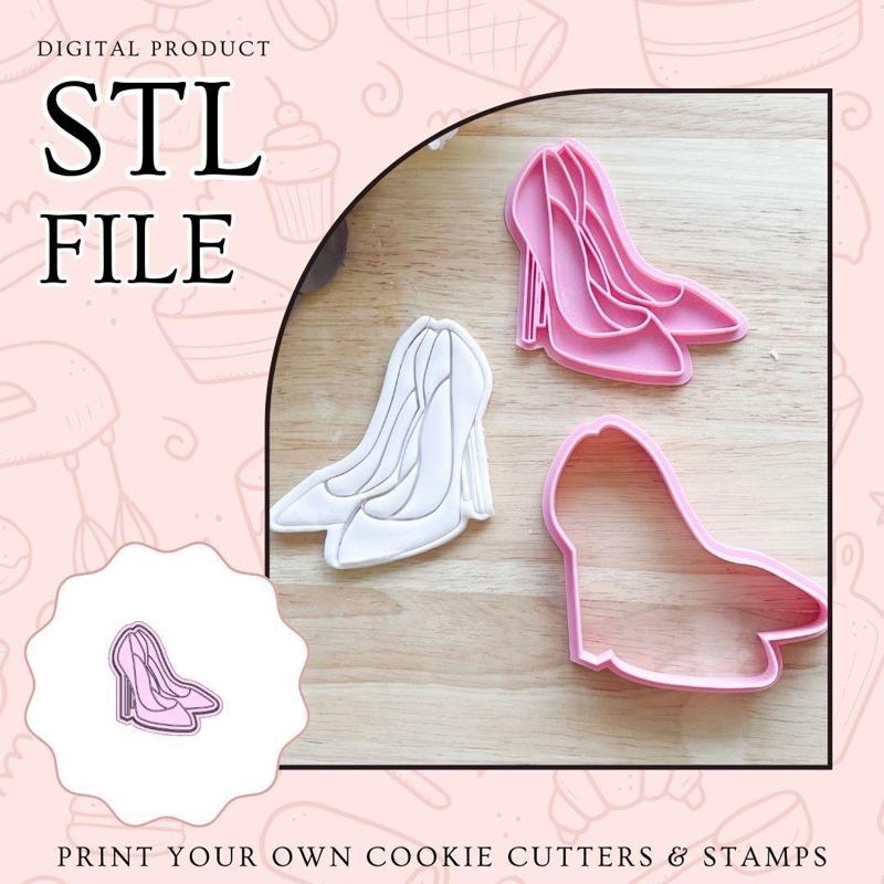 High Heels Stiletto Cookie Cutter and Stamp Set