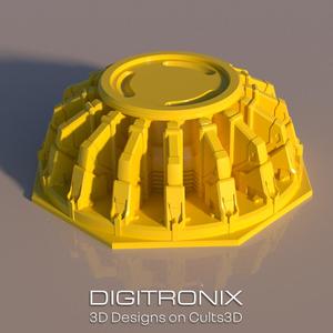 Sci-Fi Reactor Core – 3D Printable Building for Tabletop & RTS Games