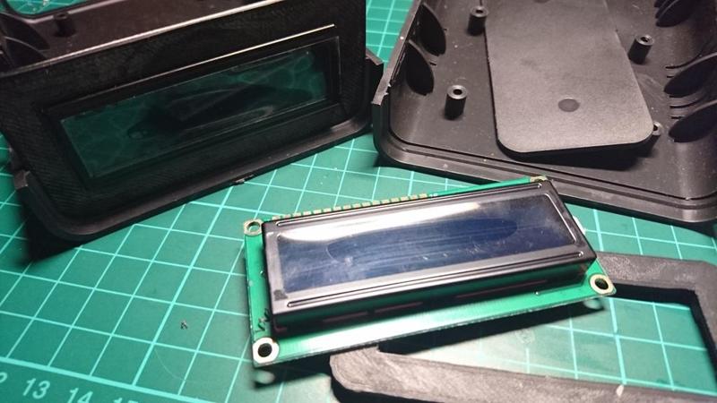 Faceplate for a 16x2 display on a KEMO G010 enclosure