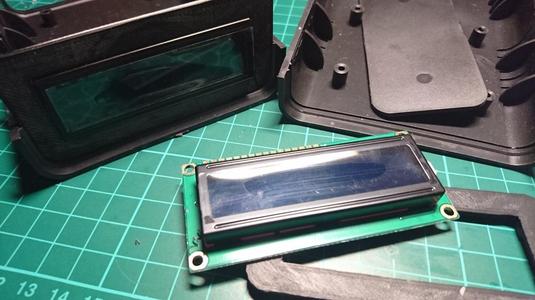 Faceplate for a 16x2 display on a KEMO G010 enclosure