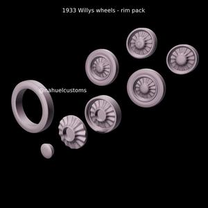 1933 Willys wheels - rim pack
