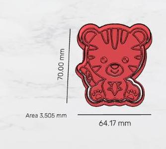 cute baby tiger cutter and stamp