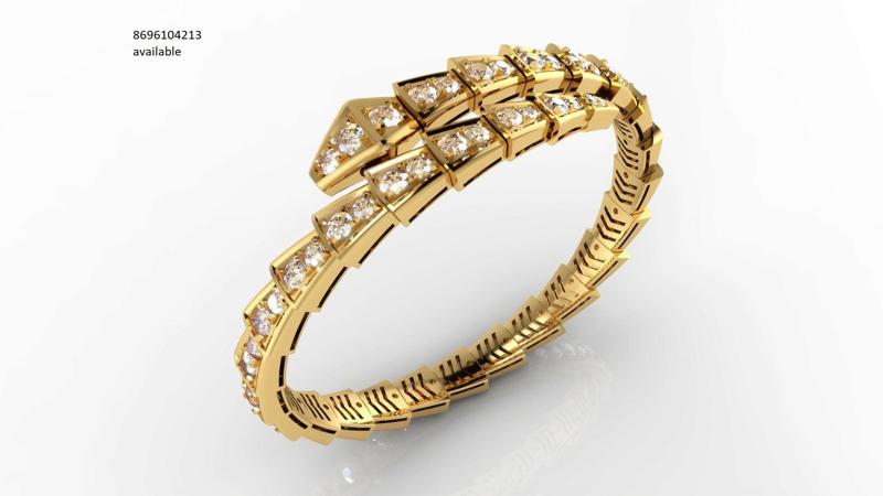 Bulgari diamond snake bracelet