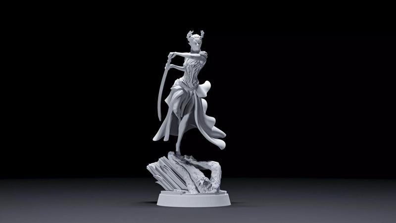 Throne of Shards - Elf Noble with Two Handed Sword