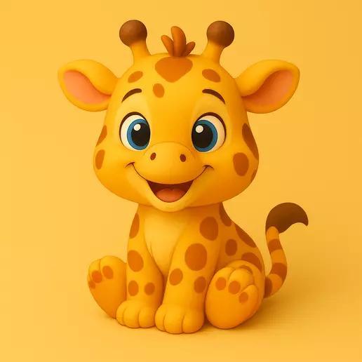 Giggly Giraffe STL Cute 3D Printable Figurine