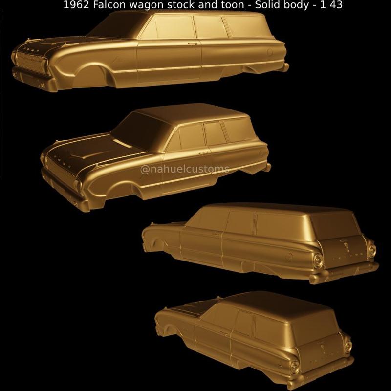1962 Falcon wagon stock and toon - Solid body - 1 43