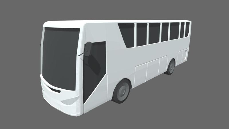 Low Poly Bus // Design 01