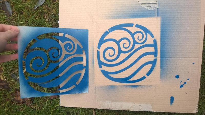 Avatar four elements emblem stencil
