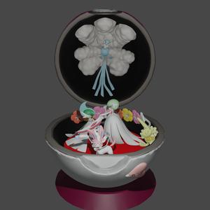 Pokemon Valentine's Love Ball diorama