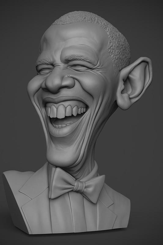 Former American President: Barack Obama - Caricature