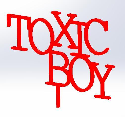 Cake topper Toxic child